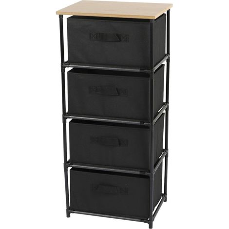 Etagère avec 4 tiroirs intissés (1/3)