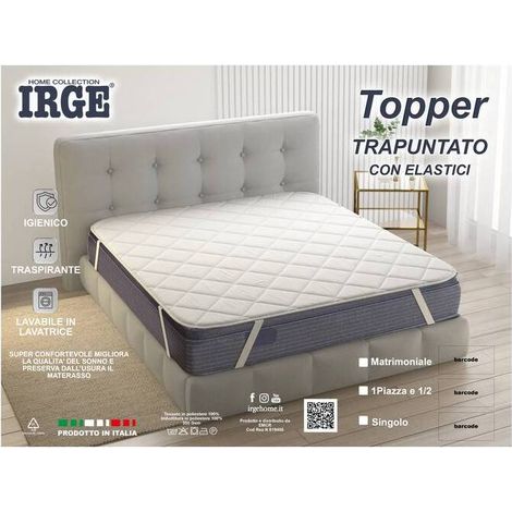 TOPPER TRAPUNTATO C/ELASTICO 1 POSTO IRGE