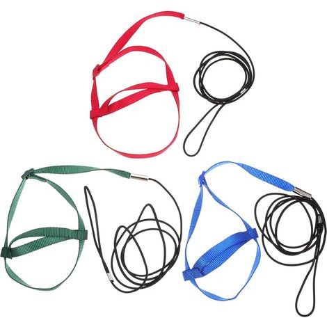 Pettorina regolabile a 3 pezzi per uccelli, verde, taglia S, con moschettone e maniglia antiscivolo per pappagalli, ideale per passeggiate e addestramento degli uccelli. (1/5)