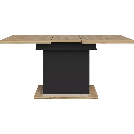 Mesa de comedor extensible 140 x 80 x 75 cm en MDF y metal HOMVRA (1/5)