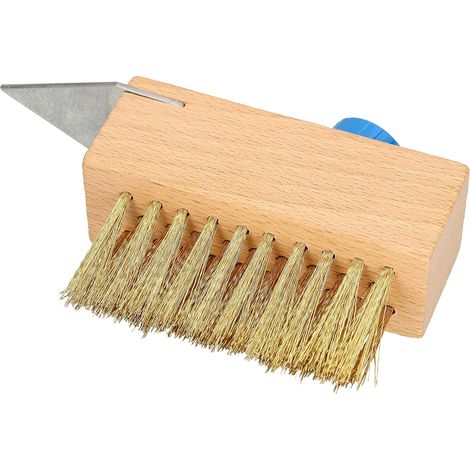 KOTARBAU Brosse à joints de 40 mm avec poils en acier - Brosse de désherbage - Brosse en acier pour pavés sans manche (1/5)