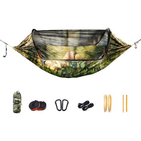 Camping en plein air simple et double avec moustiquaire hamac en tissu de parachute anti - moustique hamac (1/5)