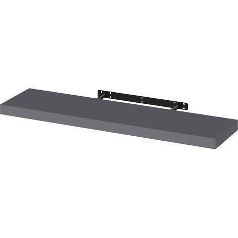 WOLTU Étagère Murale en MDF, Etagere Flottante de SHELF, 100 x 22,9 x 3,8cm, Gris Foncé