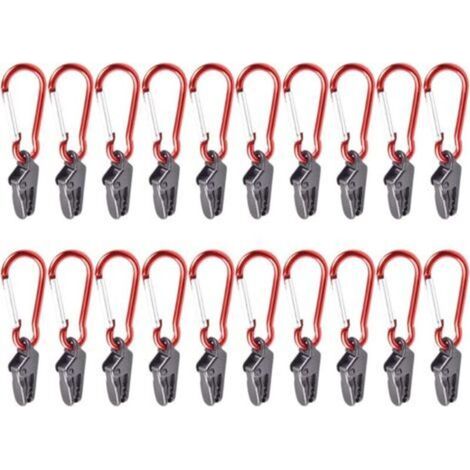 Pinces pour auvent de bâche, 20 pinces pour bâche porte-gants avec pince en plastique pince pour auvent tente coupe-vent pince instantanée (1/5)