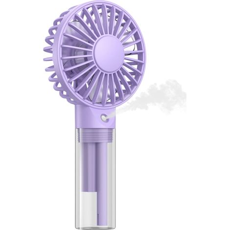 Ventilateur Portable Avec Pulvérisation - Réservoir 35 ml - Fonction Ventilateur Et Brumisateur - Alimentation Batterie Rechargeable - Pour Voyage Bureau Extérieur Maison (1/5)