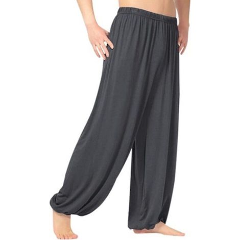 Lässige Herren-Haremshose, ideal für Bauchtanz und Yoga – Größe 2XL – Dunkelgrau (1/5)