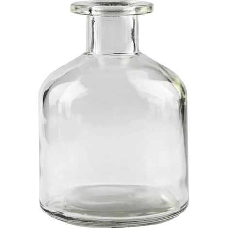 Jarrones de cristal, jarrones pequeños, botellas de cristal decorativas, centros de mesa para bodas, jarrones vintage (250 ml - 1 jarrón transparente) (1/5)
