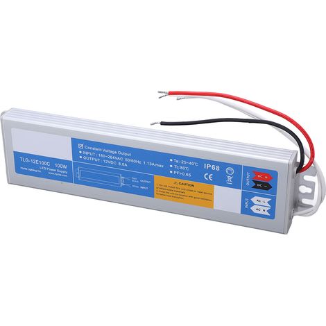 IP68 wasserdichtes LED-Netzteil, korrosionsbeständig, Beleuchtungszubehör, AC 180–264 V 100 W, DC 12 V 8 A (1/5)