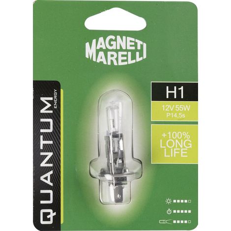Magneti Marelli H1 lampadina singola auto long life 12V 55W attacco P14,5s (1/3)