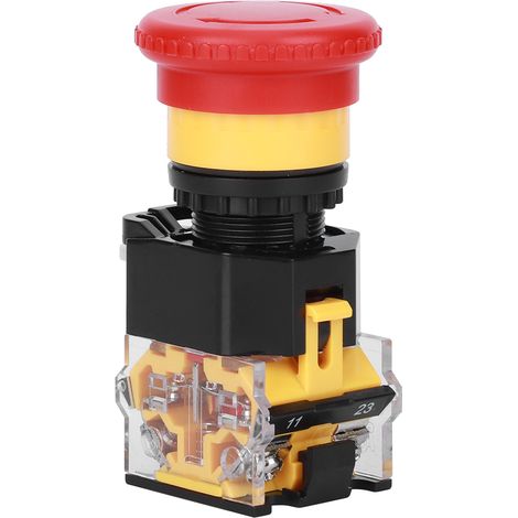 3 Stück Not-Aus-Taster, Industriezubehör, technischer Kunststoff, 440 V, 10 A, 22 mm (1/5)