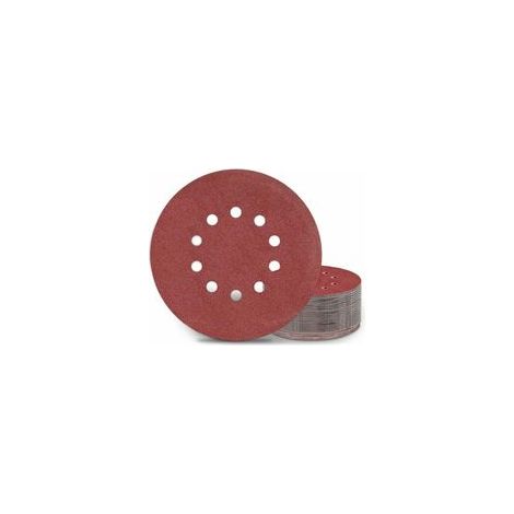 Disques de ponçage 225mm P120 25pcs  Meulage cloisons sèches/girafes  Chantiers  10 trous, adapté ponceuses long cou  Artisans et maçons