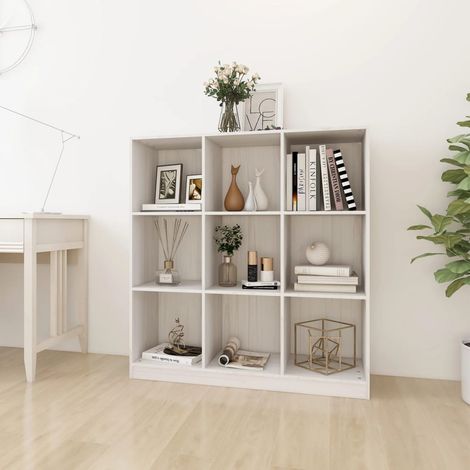 vidaXL Libreria/Divisorio Bianco 104x33,5x110 cm in Massello di