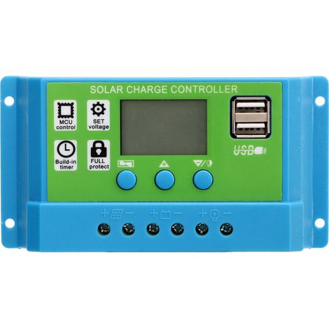 30-A-Solarladeregler mit Digitalanzeige, einstellbaren Parametern, anpassbar an 12 V und 24 V