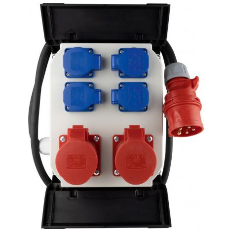 Distributeur de prises CEE 4+2 voies IP 44 noir H07RN-F 5G2,5 (1/4)