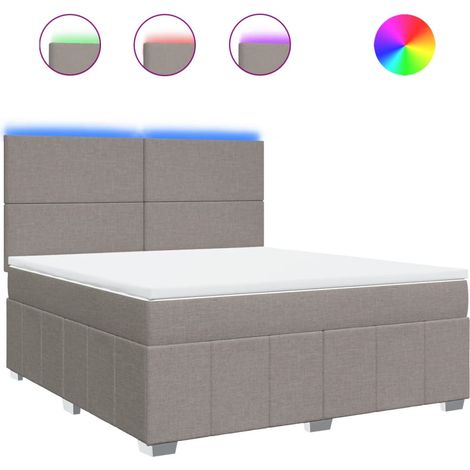 Maison Exclusive - Boxspringbett mit Matratze Taupe 180x200 cm St