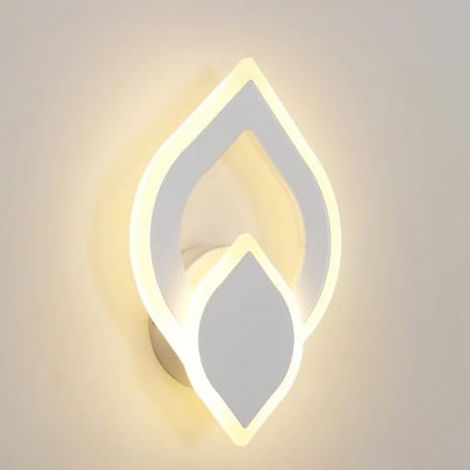 Applique Murale Intérieure LED, 16W Lampe Murale LED Moderne Blanc 1800LM, Luminaire Mural Fleur Design en Acrylique pour Salon (1/5)
