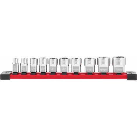 Satz von 10 Sechskant-Stecknüssen 3/8" zöllig 10PC - Milwaukee 4932492508 (1/3)