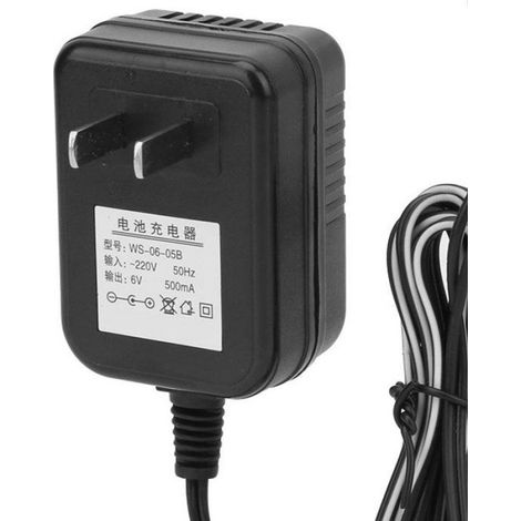 chargeur de batterie 6 V 500 mA Chargeur mural 6V 500mA, adaptateur secteur, chargeur de batterie bricolage adaptateur (1/5)