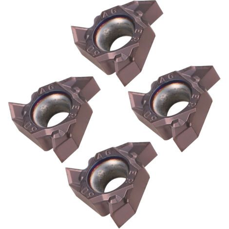 10 Stück 16ER AG60 Hartmetall-Dreheinsätze für CNC-Drehmaschinen zum Gewindeschneiden und für die Metallbearbeitung (1/5)