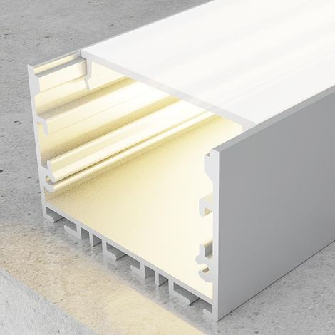 IluminaShop - Perfil de Aluminio Superficie Sixe 12V/24V/220V 2 Metros – Opcional Colgante