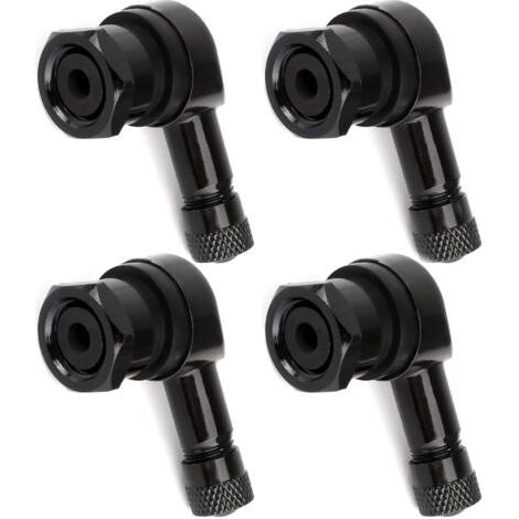 Valve d'Angle de Moto 4Pcs Valve d'Angle en Aluminium Valve de Pneu à 90 Degrés Adaptateur Adaptateur d'Extension de Valve Valve Pneu Voiture Tubeless Pour Maintenir et Détecter la Pression In (1/5)