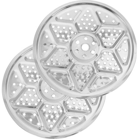 Lot de 2 accessoires pour autocuiseur en acier inoxydable - Grille de cuisson à la vapeur pour la cuisine - Support portable pour autocuiseur - Plaque vapeur pour aliments - Réutilisable (1/5)
