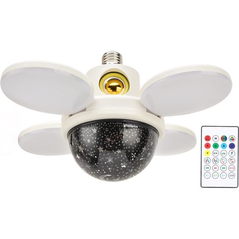 Ampoule Haut-parleur RGB 48W E27 Tête de Lampe Flexible Protège les Yeux Éclairage Doux pour Hôtel 85V-265V (1/5)