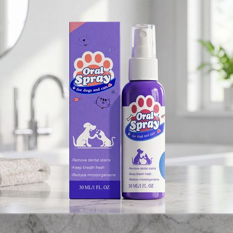 Spray buccal pour chats et chiens, doux pour l'haleine, convient aux chats et aux chiens - 30 ml (1/5)