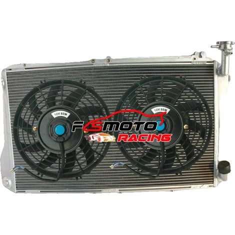 Radiador de aleación de aluminio, compatible con Nissan Patrol y Ford Maverick, radiador y ventiladores. (1/2)