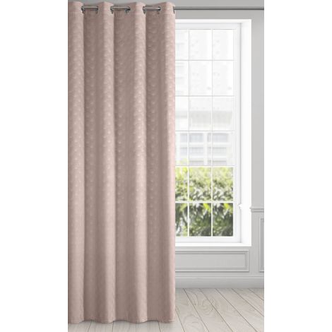 Rideau en Velours avec Motif géométrique et œillets - 1 pièce - Rideau pour Porte de Balcon à Motifs, Aspect Velours - Uni Moelleux (1/5)