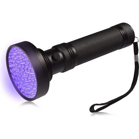 Linterna UV, linterna ultravioleta de 100 LED para detección de orina de mascotas y manchas - Negra (1/5)