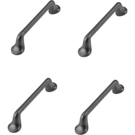 Vier Möbelgriffe aus Zinklegierung mit einem Lochdurchmesser von 96 mm, geeignet für Küchenmöbeltüren, Schubladen und Schränke.