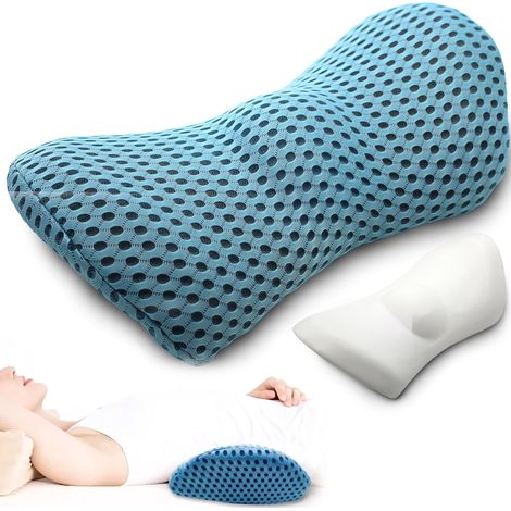 Coussin Lombaire orthopédique en Mousse à mémoire de Forme-23 x 13 x 46 cm-avec matériau Respirant-Universel-pour lit, Chaise (1/5)