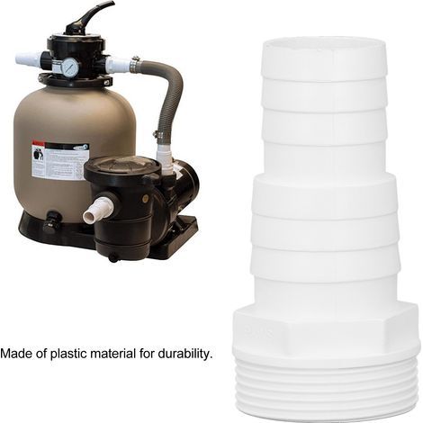 Adaptateur de Raccord de Pompe pour Filtre de Piscine 1‑1/2 pouces Mâle 2 pièces (1/5)