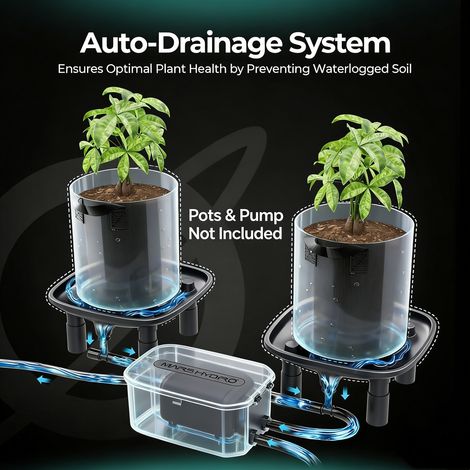 Mars Hydro Lot de 2 Plateaux de Drainage 31,5x31,5cm pour Pots