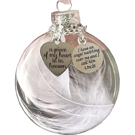 Ornement De Noël - Boule À Plume D’ange - Décoration Murale Et Arbre De Noël - Lot De 1 Pièce (1/5)