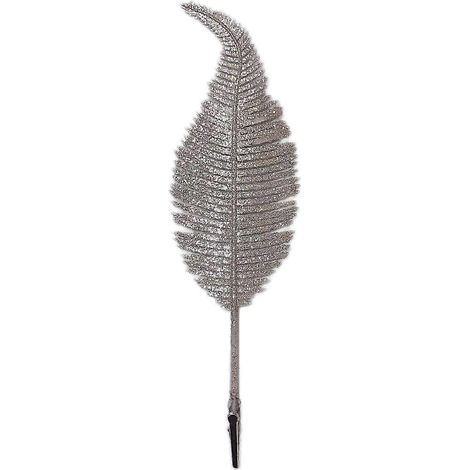 Glitzerndes Blatt mit Clip, hängender Weihnachtsbaumschmuck, goldener Christbaumschmuck, Heimparty-Accessoire, Set glänzender Kugeln für festliche Dekoration. (1/5)