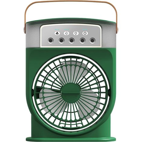 JSSEVN-Mini Climatiseur Mobile Sans Évacuation, Portable Silencieux Rechargeable Type-C Humidificateur avec Minuterie 3 Vitesses 3 Niveaux