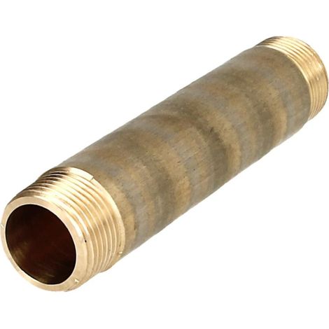 Raccord à visser laiton rouge nipple double 3/4'' x 120 mm