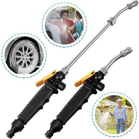 Wasserpistole mit verstellbarer Metalldüse, Hochdruck-Wasserpistole zum Autowaschen und Bewässern (18 Zoll) (1/4)