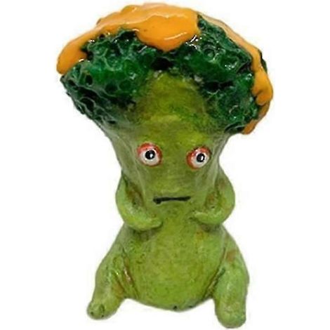 (Broccoli)25-26 Figurine de carotte grincheuse, figurine de carotte grincheuse en résine faite à la main, humour amusant (1/4)