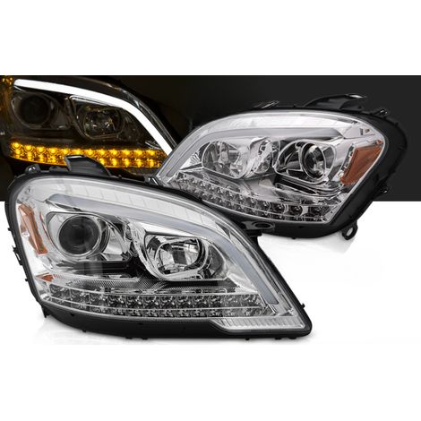 Paire de Phares Mercedes ML W164 de 2009 a 2011 LED LTI chrome Dynamique-41039817