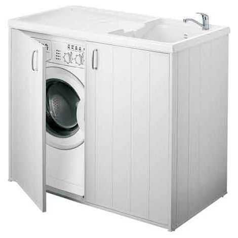 Mobile Coprilavatrice 2 Ante Reversibile Cm 109X60X92,5H (1/2)