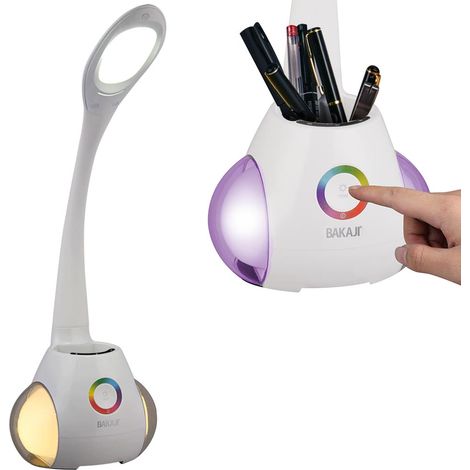 Lampada da Tavolo LED con Portapenne Controllo Touch con Luce Atmosfera RGB (1/5)