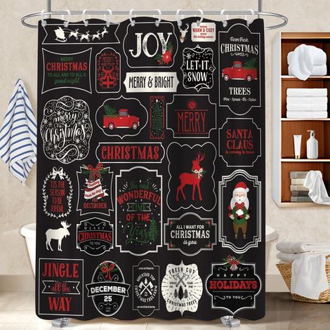 Rideau de douche tissu polyester 180x180 aéré rideau séchage rapide pour une déco qui inspire (1/5)