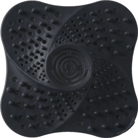 Filtre attrape-cheveux pour douche, bouchon d'évier, filtre de vidange de sol anti-obstruction, bouchon de salle de bain et toilette, outil de plomberie 1 pièce noir (1/5)