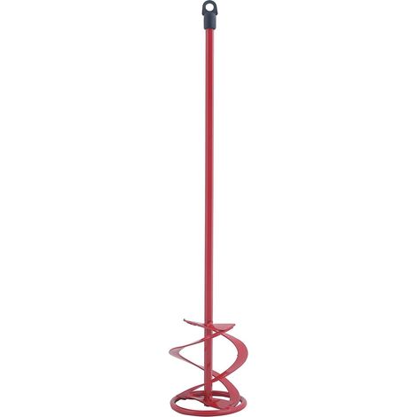 Malaxeur de Peinture et Enduit 40 cm Rouge pour Perceuse (1/4)