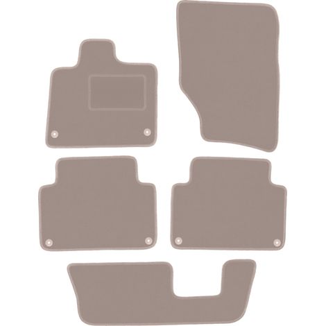 Alfombrillas de terciopelo beige para Audi Q7 I 4L SUV (2005-2015)