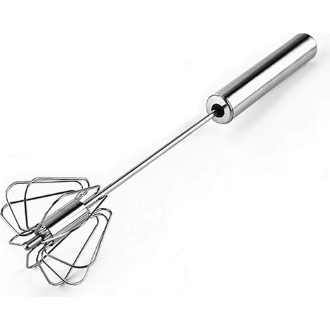 Agitation en acier inoxydable multifonction, fouet semi-automatique mécanique à ressort, mélange d'oeufs, mousse moussante, lavable au lave-vaisselle, fouet à main, 1 pièce, 26 6cm