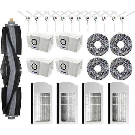 Ersatzteile für den Deebot T10 Turbo/Omni Saugroboter: Staubbeutel, HEPA-Filter, Hauptseitenbürste, Wischpad (1/3)